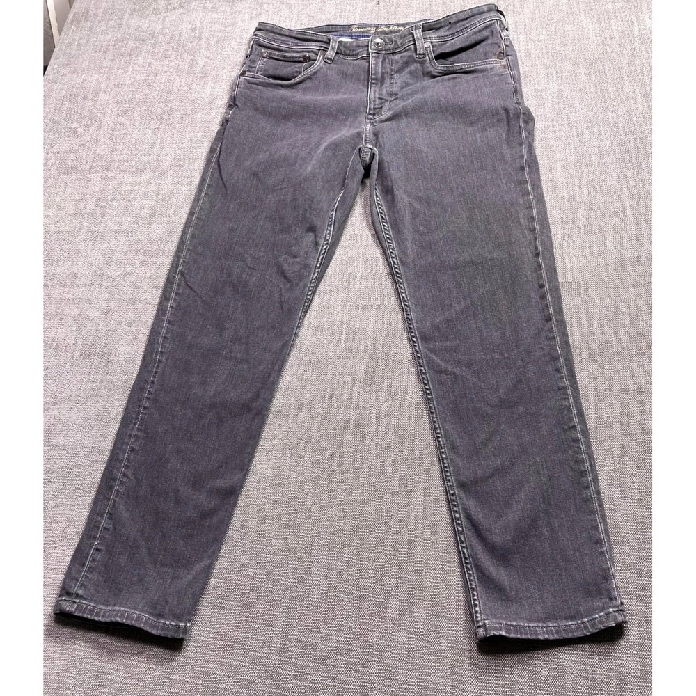 Tommy Bahama Straight Leg Jeans Mens 35x30 Gray Denim Regular Fit Everyday Wear